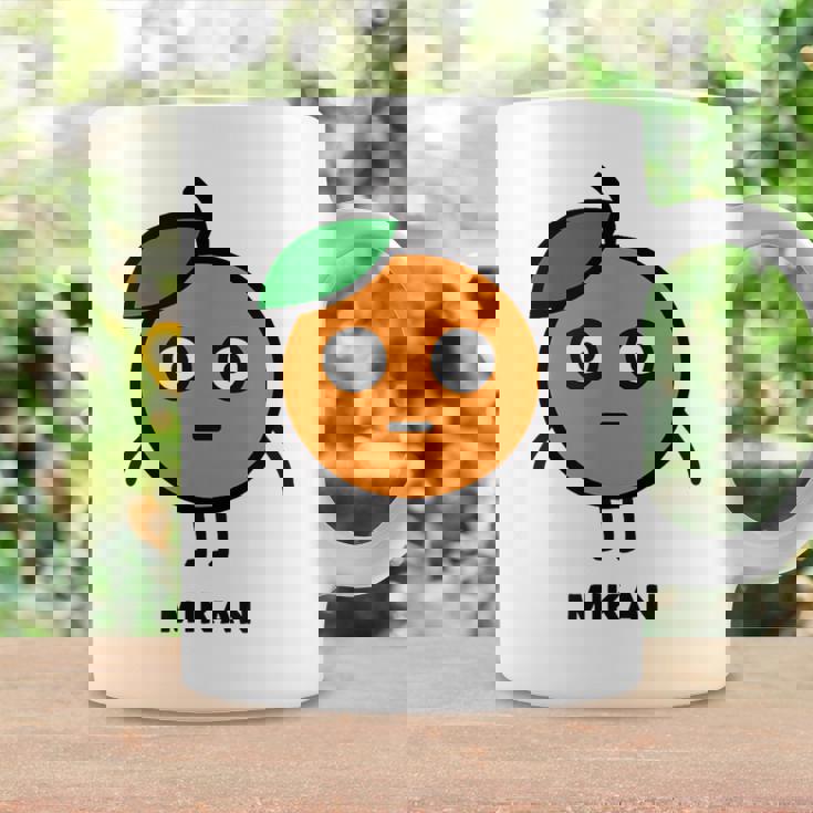 みかん Mikan 顔 イラスト かわいい おもしろ 面白い 簡単 シンプル ゆるい 果物 コーヒーマグ ギフトのアイデア