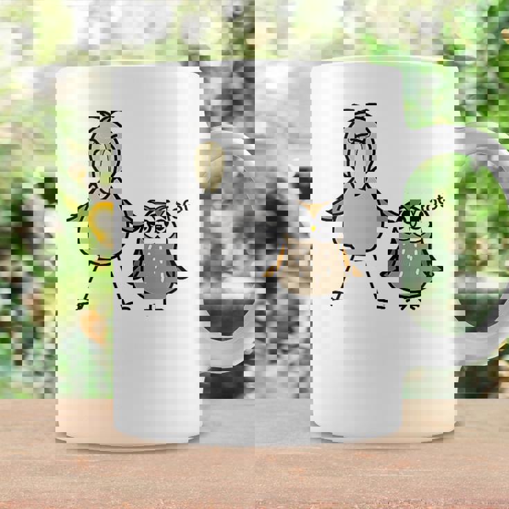 みんな大好きハシビロコウ 動かない鳥 はしび郎クラブtシャツ ハシビ郎とフクロウ Zoo ハシビロコウ フクロウ 鳥 コーヒーマグ ギフトのアイデア