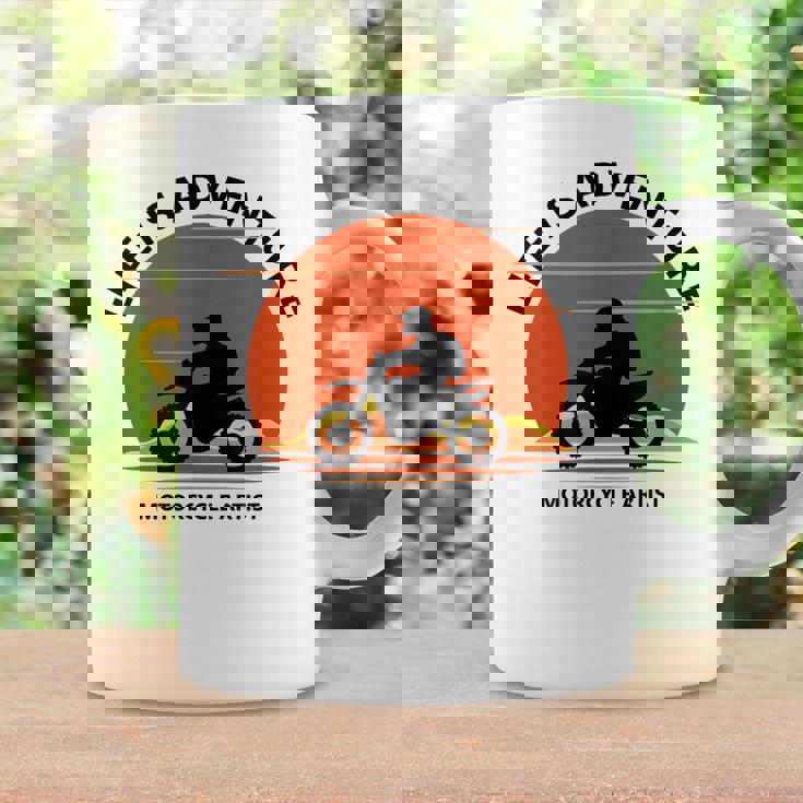 アドベンチャー バイク おもしろ ツーリング 人生は冒険だ オフロードバイクバイク イラスト コーヒーマグ ギフトのアイデア