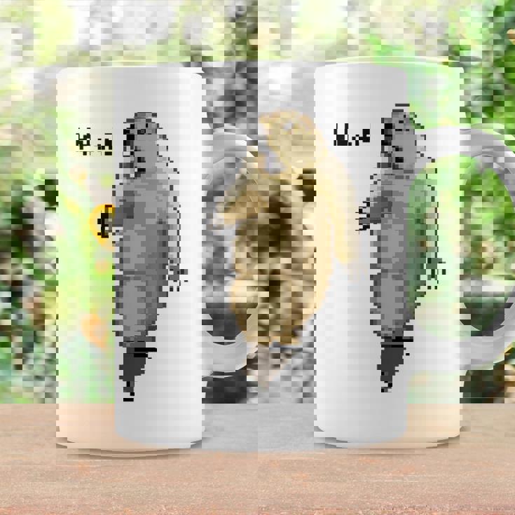 アニマルプリント 驚いたマーモット ドット絵 ピクセルアート 面白い 動物 ミーム コーヒーマグ ギフトのアイデア