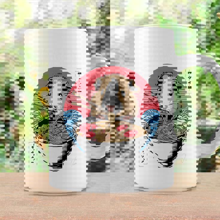 アニメ モルモット 漫画 カワイイ ねこ 日本のラーメン モルモット 長袖tシャツ コーヒーマグ ギフトのアイデア