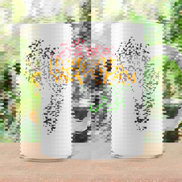 アフリカ地図 ヒョウ柄 アフリカラスタカラー コーヒーマグ ギフトのアイデア