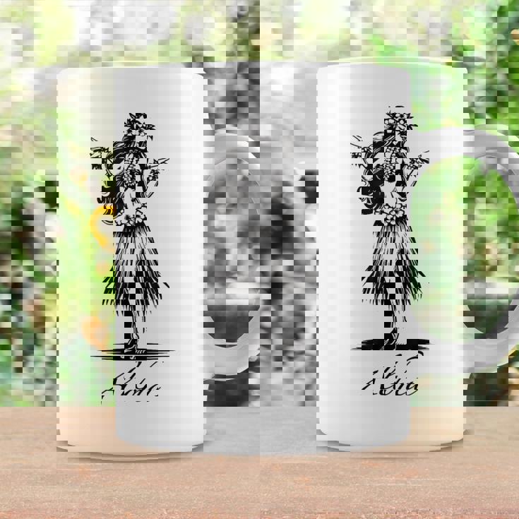 アロハ ハワイ ハワイアン ヴィンテージ ワヒネ フラダンス ダンサー ガール コーヒーマグ ギフトのアイデア