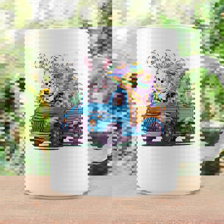 イースタートラッカー-面白いイースターバニーボーイズイースターネストトラック 長袖tシャツ コーヒーマグ ギフトのアイデア