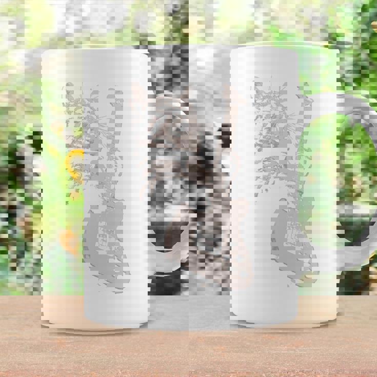 エレキギターを弾く猫 面白いキャットロッカー ロックショー 長袖tシャツ コーヒーマグ ギフトのアイデア