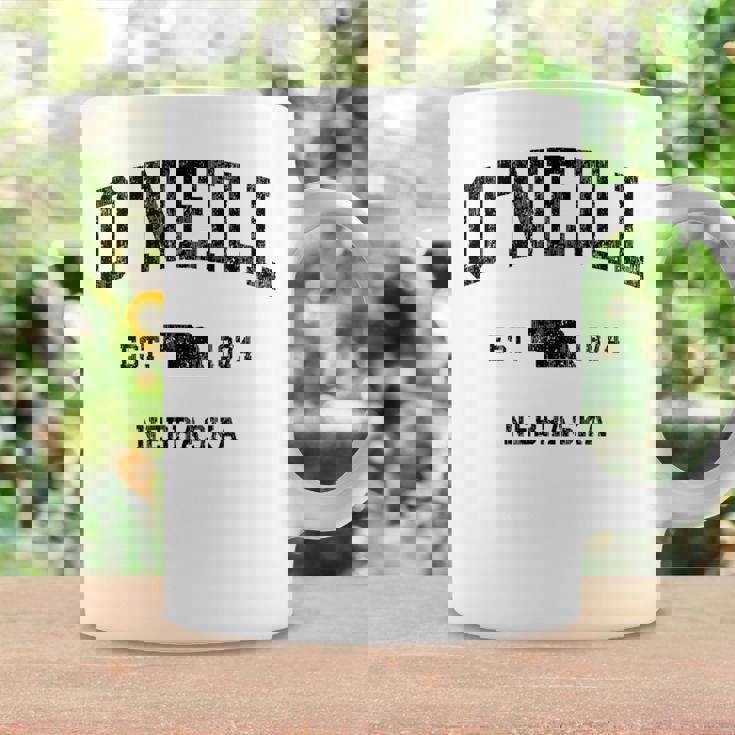 オニール ネブラスカ Ne ビンテージ アスレチック ブラック スポーツデザイン コーヒーマグ ギフトのアイデア