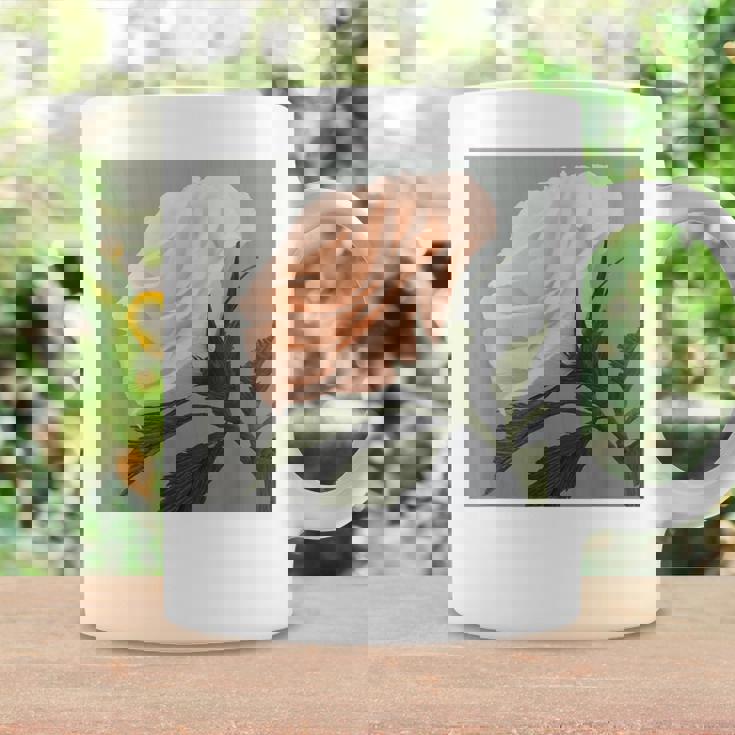 オリジナル現代アート「ピーチローズ」 コーヒーマグ ギフトのアイデア