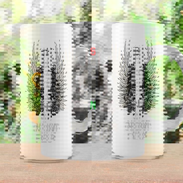 オートバイのギアシフト 1 ダウン 5 アップ バイカー スカル 背面 コーヒーマグ ギフトのアイデア