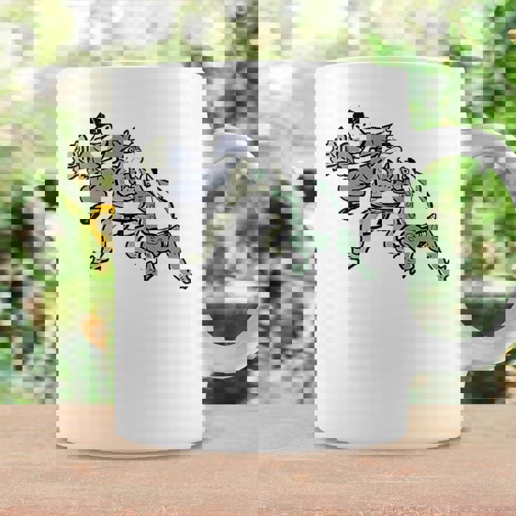 カエル 相撲 伝統 浮世絵 のようなカエルイラスト かわいい 渋かっこいい ワンポイント コーヒーマグ ギフトのアイデア