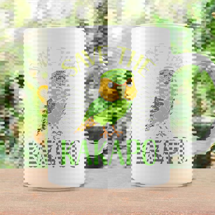 カカポ絶滅危惧保全啓発鳥を救え 長袖tシャツ コーヒーマグ ギフトのアイデア