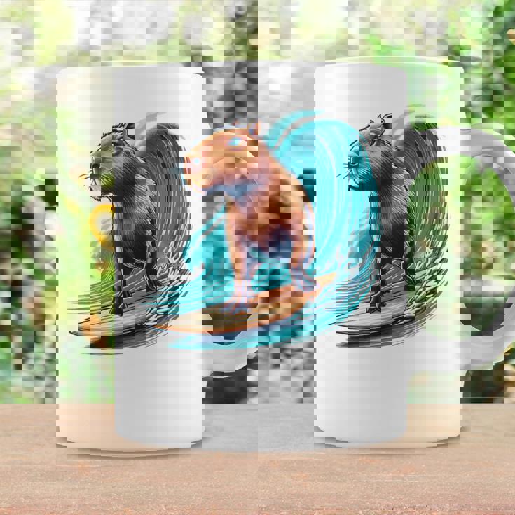 カッコイイ カピバラ サーファー サーフボード サーフィン メンズ レディース キッズ キャピー コーヒーマグ ギフトのアイデア