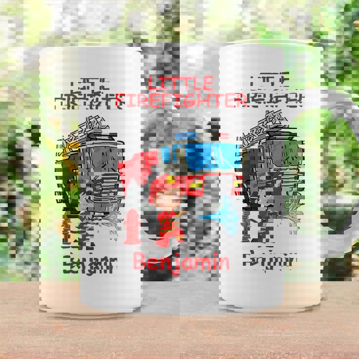 キッズ 消防署の消防車 小さな消防士ベンジャミン コーヒーマグ ギフトのアイデア