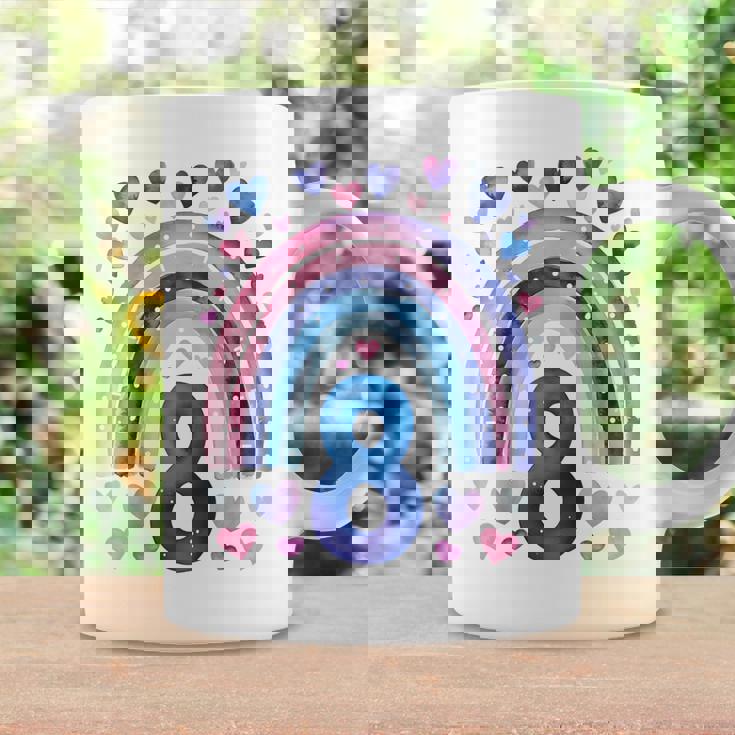 キッズ 誕生日 8 女の子 レインボー 水彩 8歳 コーヒーマグ ギフトのアイデア