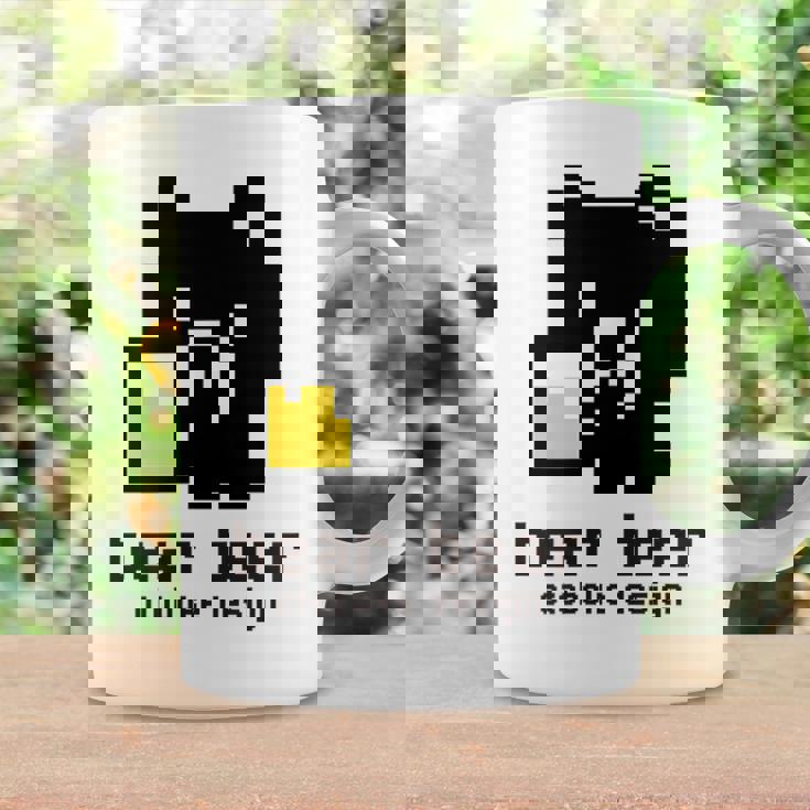 クマ ビール ドット絵 かわいい レトロ コーヒーマグ ギフトのアイデア