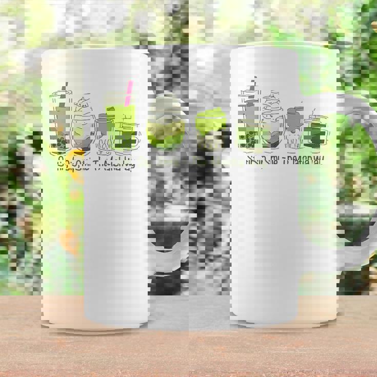 クリーミーダルゴナ抹茶ボバティー、スマイル、抹茶の方法 コーヒーマグ ギフトのアイデア