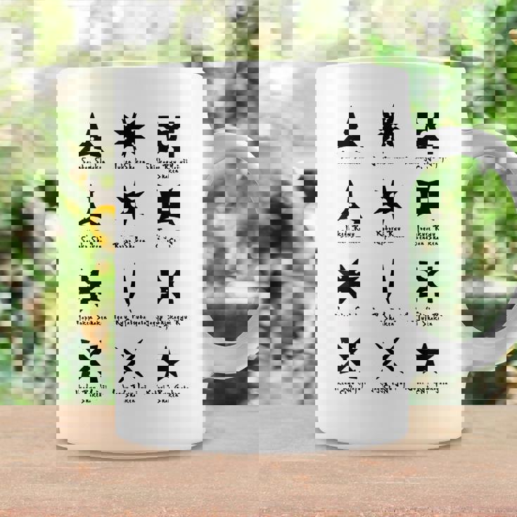 クールなタイプの忍者スターと手裏剣格闘技tシャツ コーヒーマグ ギフトのアイデア