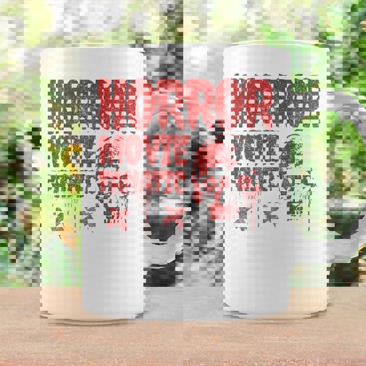 グランジー ダメージ加工 ホラー映画 ファン 赤 グラフィック 怖い頭蓋骨 長袖tシャツ コーヒーマグ ギフトのアイデア