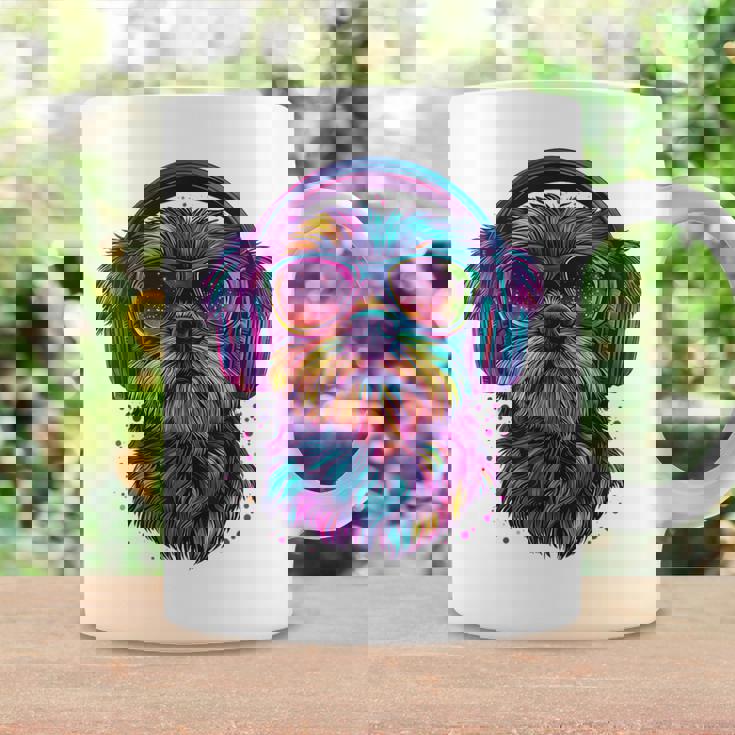 グリフォン ブリュッセロ 犬 音楽 ヘッドホン グリフォン ブリュッセル コーヒーマグ ギフトのアイデア