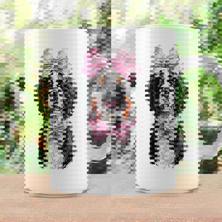 コケットボウ バーニーズマウンテンドッグ ママピンクリボンガール コーヒーマグ ギフトのアイデア