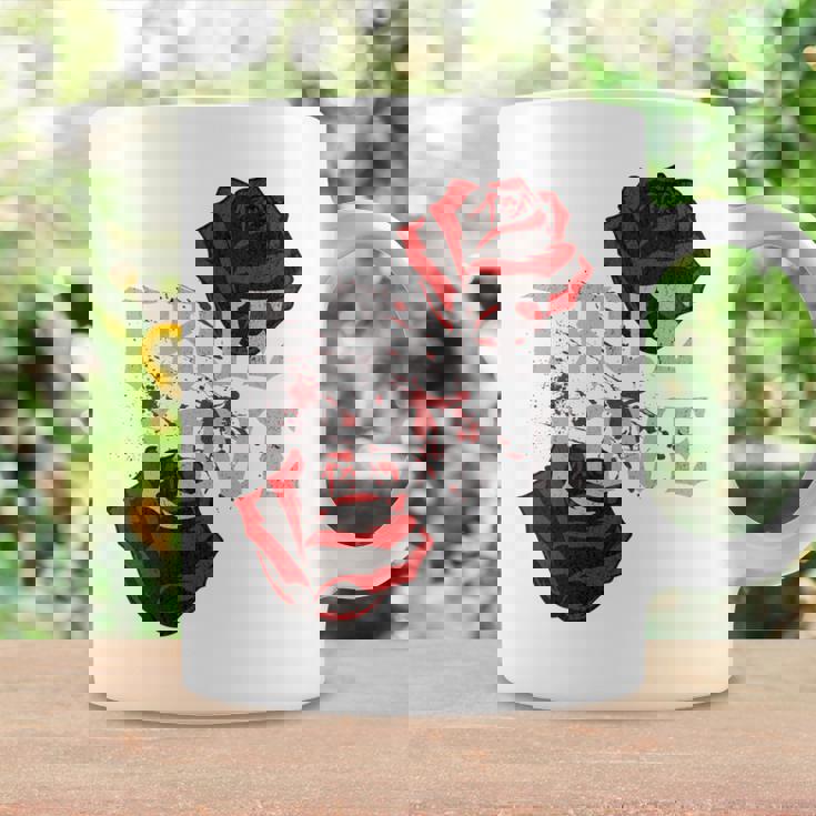 ゴシック ローズ パンク ラブ バレンタイン 学生 ロックミュージック ギグ 長袖tシャツ コーヒーマグ ギフトのアイデア