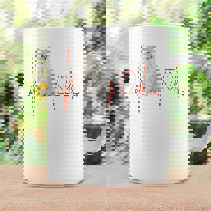 ゴールデンチンチラ ペルシャ猫 ハートビート Ekg I Love My Cats コーヒーマグ ギフトのアイデア