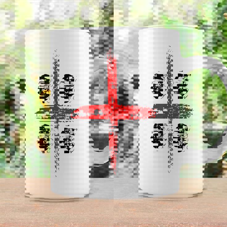 サルディニア国旗イタリア、四つのムーア国旗、グランジアート効果 コーヒーマグ ギフトのアイデア