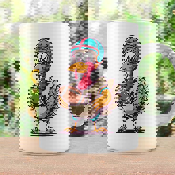 サンクスギビング かわいい七面鳥 アメリカンフットボール ボーイズ キッズ コーヒーマグ ギフトのアイデア