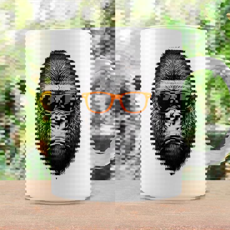 サングラスをかけたクールなゴリラグラフィックアート 長袖tシャツ コーヒーマグ ギフトのアイデア