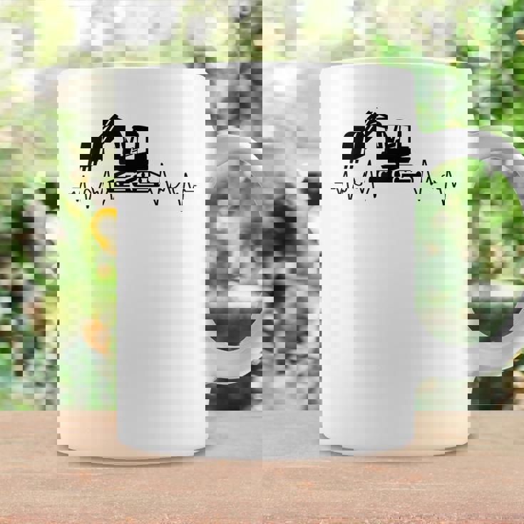 ショベル ハートビート 重機 オペレーター ハートビート コーヒーマグ ギフトのアイデア