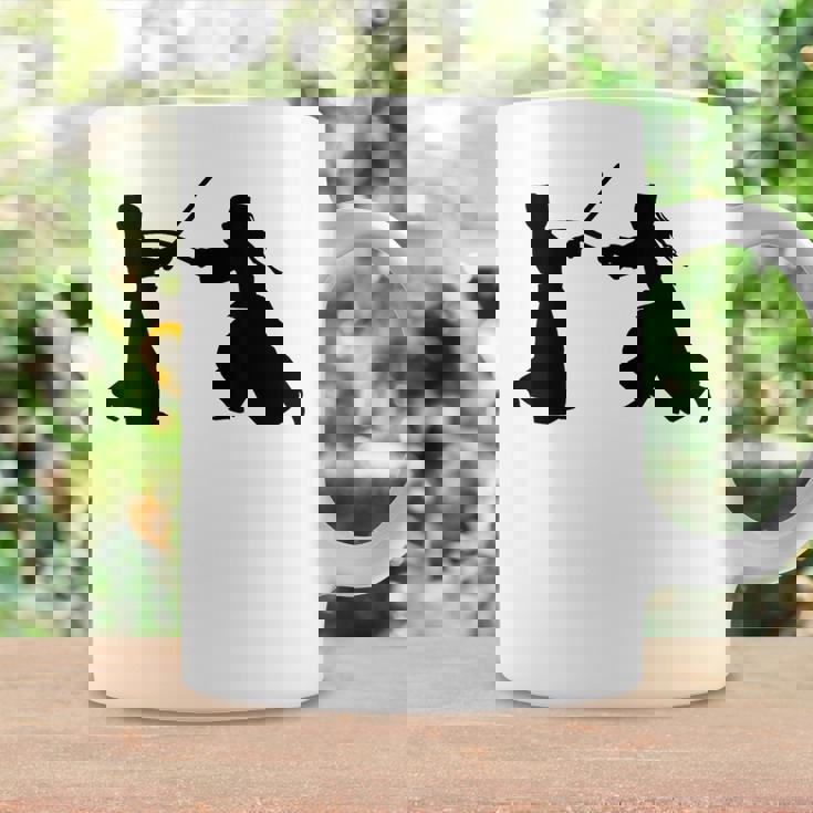 シルエット 剣道 合気道 日本 武道 剣闘士 扇子 コーヒーマグ ギフトのアイデア