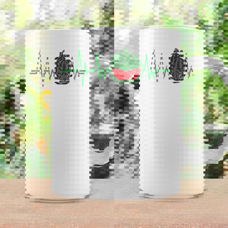 スイカ 農家 ハートビート ガーデニング 果物 農業 庭師 長袖tシャツ コーヒーマグ ギフトのアイデア