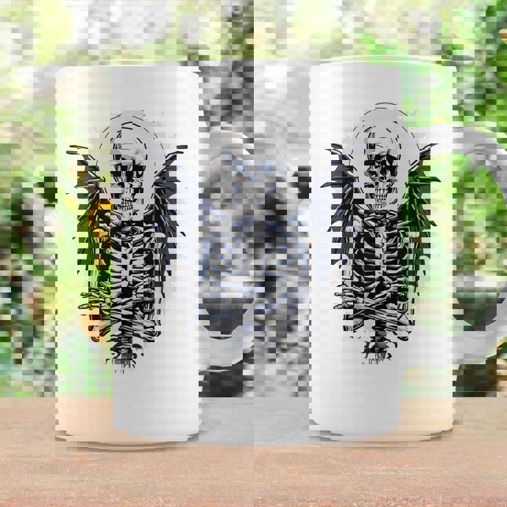 スケルトン ハロウィン コスチューム 怖い 不気味な翼 死 コーヒーマグ ギフトのアイデア