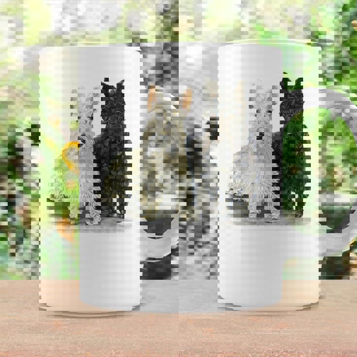 スコティッシュテリア犬の所有者ペット所有者アートデザイン コーヒーマグ ギフトのアイデア