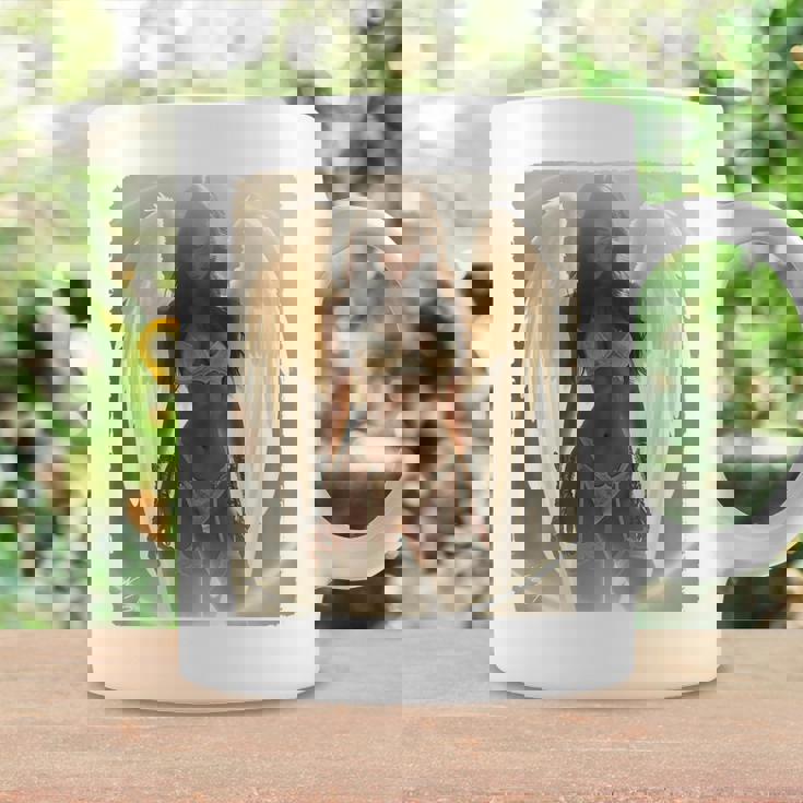 セクシーガールグラフィックtシャツ セクシーなブルネットエンジェルピンナップバックプリント コーヒーマグ ギフトのアイデア