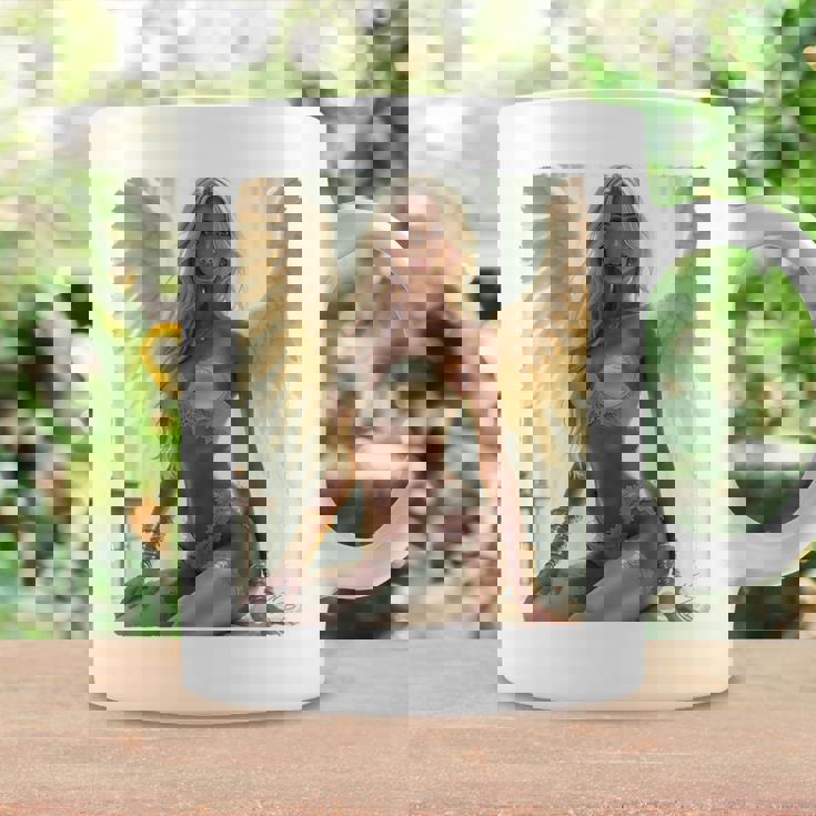 セクシーガールグラフィックtシャツ セクシーシッティングエンジェルピンナップバックプリント コーヒーマグ ギフトのアイデア