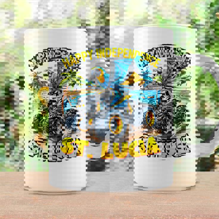 セントルシア 独立 モンスタートラックフラッグ キッズ ガールズ ティーン コーヒーマグ ギフトのアイデア