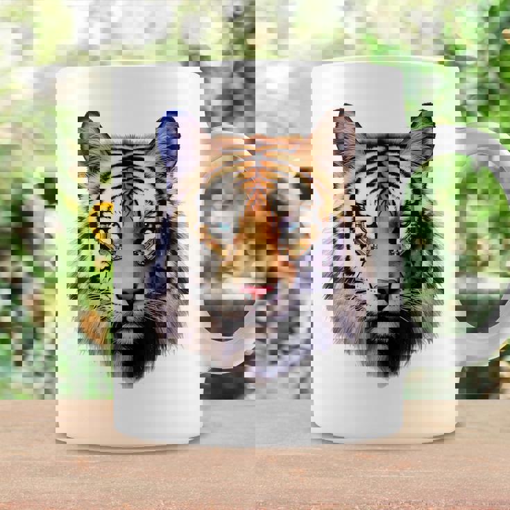 タイガー アニマル プリント グラフィック デッサン アートワーク フェイス トラ コーヒーマグ ギフトのアイデア