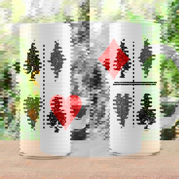 ダイヤモンド スペード ハーツ クラブ トランプスーツ ポーカー コーヒーマグ ギフトのアイデア