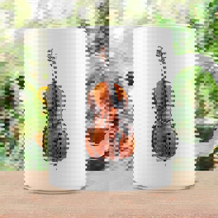 チェロ 楽器 モチーフ アート チェロ コーヒーマグ ギフトのアイデア