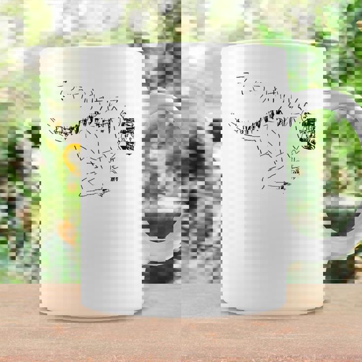 ティラノサウルス 黒線画 コーヒーマグ ギフトのアイデア