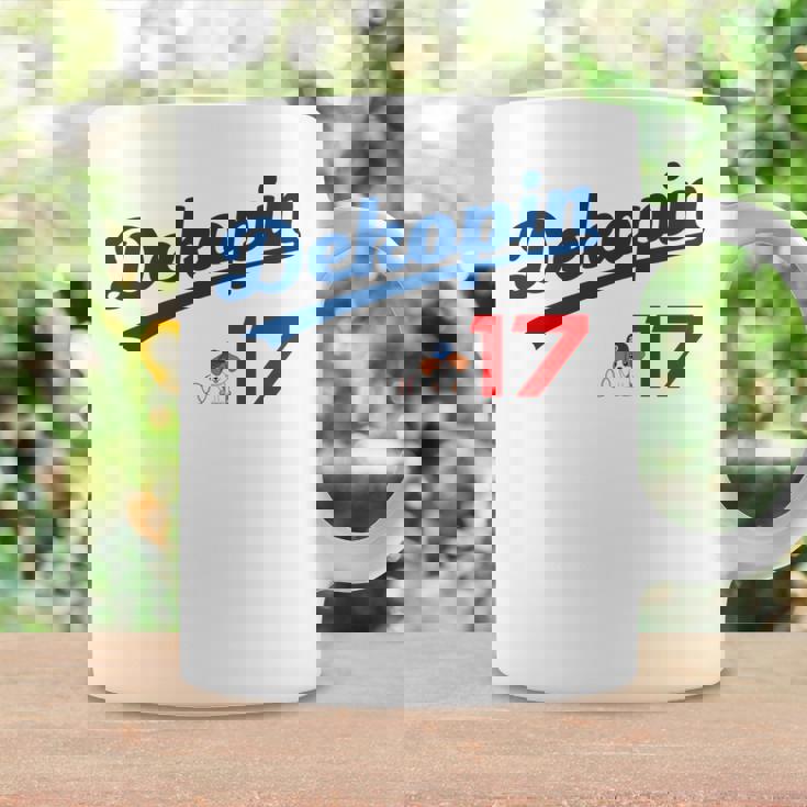 デコピン 大谷 Dekopin 愛犬 Decoy 二刀流 Decopin 野球 ユニホーム風 犬 かわいい 長袖tシャツ コーヒーマグ ギフトのアイデア