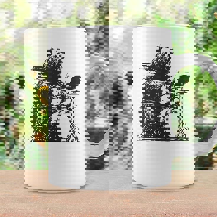 ドラマー ドラムキット クマの演奏 ドラムキット ミュージシャン コーヒーマグ ギフトのアイデア