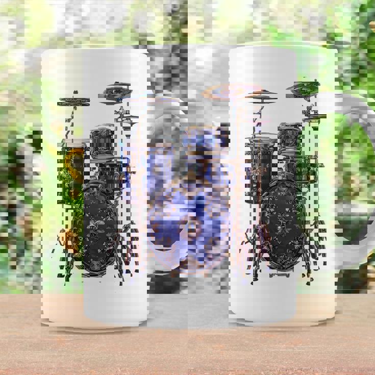 ドラム ドラマー ドラミング ドラム 長袖tシャツ コーヒーマグ ギフトのアイデア