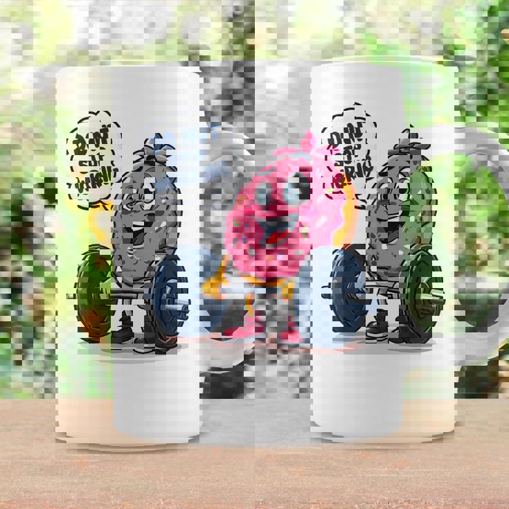 ドーナツストップワーキング ドーナツ ジム ワークアウト ウェイトリフティング 面白い コーヒーマグ ギフトのアイデア