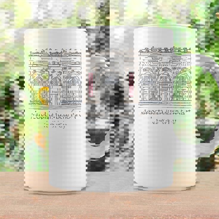 ニューヨーク、メトロポリタン美術館、アメリカ、手描き コーヒーマグ ギフトのアイデア