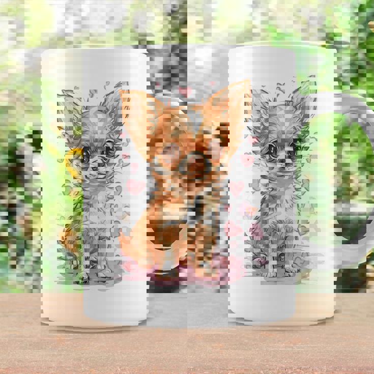 ハートに囲まれた愛らしいチワワ コーヒーマグ ギフトのアイデア