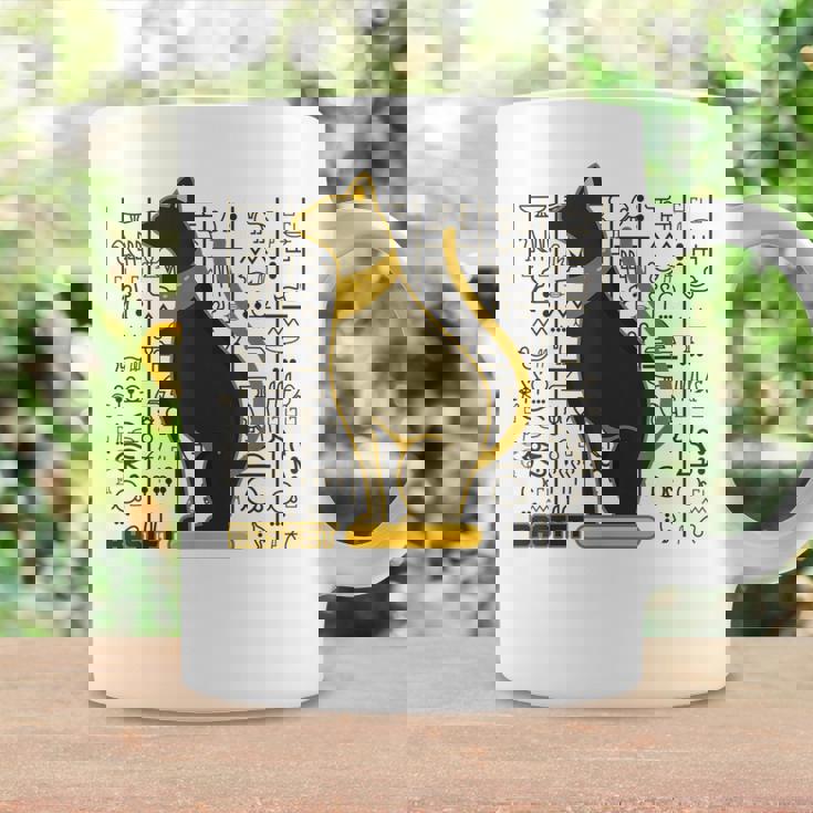 バステット 古代エジプトの猫 神 ヒエログリフ グラフィックアート愛好家 コーヒーマグ ギフトのアイデア