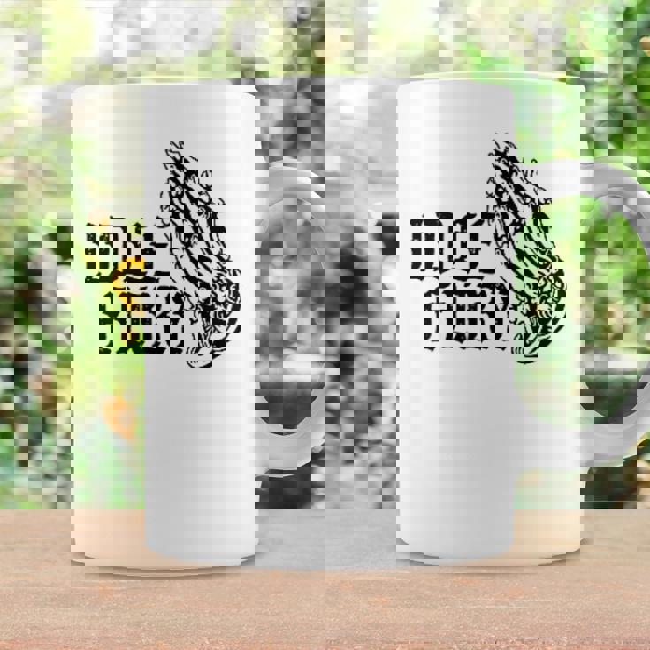 バック プリントを見る Idle Fury Don't Crykeleton Praying 泣かないで 祈る骸骨 コーヒーマグ ギフトのアイデア