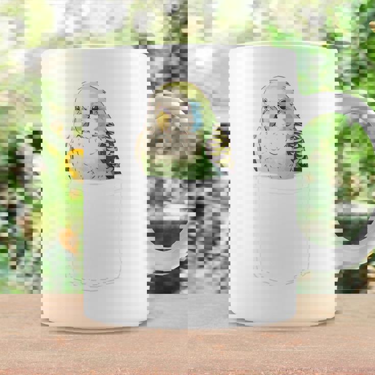 バッグの中のかわいいセキセイインコ、面白いセキセイインコ 長袖tシャツ コーヒーマグ ギフトのアイデア