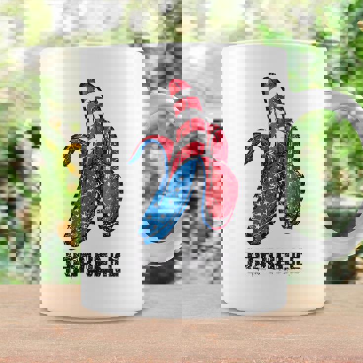 バナナ アメリカ国旗 パトリオット アメリカ パーティー ファニー フルーツ リパブリック コーヒーマグ ギフトのアイデア